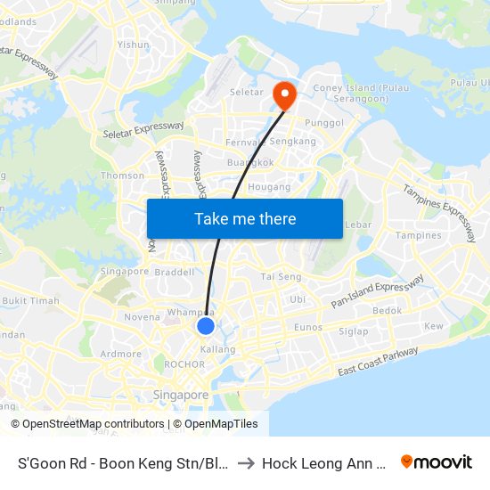 S'Goon Rd - Boon Keng Stn/Blk 102 (60121) to Hock Leong Ann Tcm Clinic map