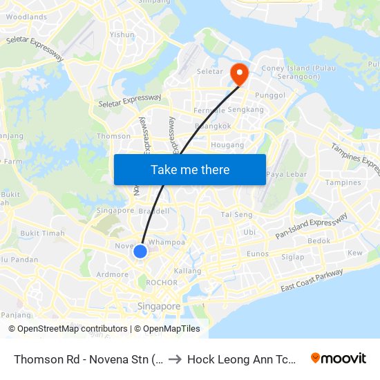 Thomson Rd - Novena Stn (50038) to Hock Leong Ann Tcm Clinic map