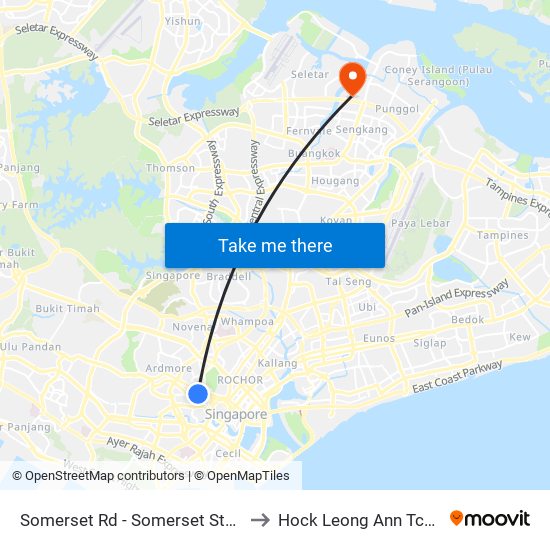 Somerset Rd - Somerset Stn (08121) to Hock Leong Ann Tcm Clinic map