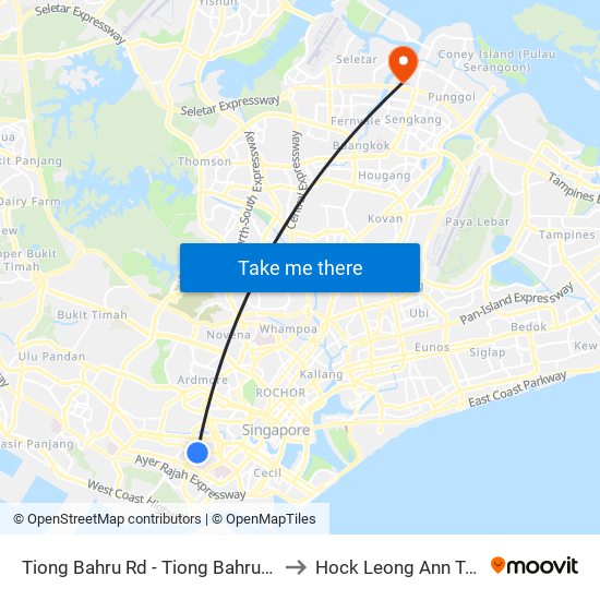 Tiong Bahru Rd - Tiong Bahru Stn (10169) to Hock Leong Ann Tcm Clinic map