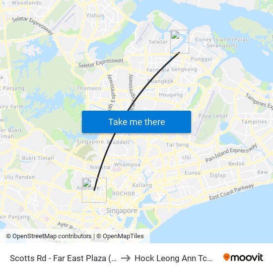 Scotts Rd - Far East Plaza (09219) to Hock Leong Ann Tcm Clinic map