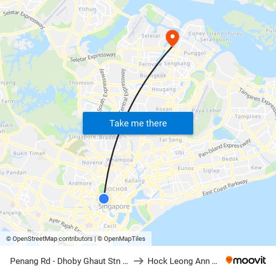 Penang Rd - Dhoby Ghaut Stn Exit B (08031) to Hock Leong Ann Tcm Clinic map