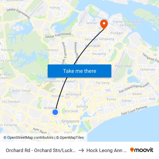 Orchard Rd - Orchard Stn/Lucky Plaza (09048) to Hock Leong Ann Tcm Clinic map