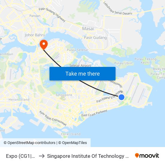 Expo (CG1|DT35) to Singapore Institute Of Technology @ Rp (Sit@Rp) map