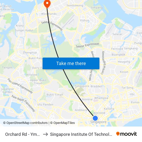 Orchard Rd - Ymca (08041) to Singapore Institute Of Technology @ Rp (Sit@Rp) map