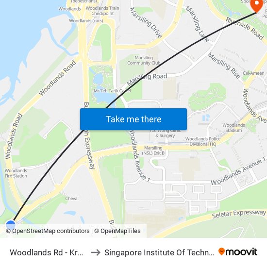 Woodlands Rd - Kranji Stn (45139) to Singapore Institute Of Technology @ Rp (Sit@Rp) map