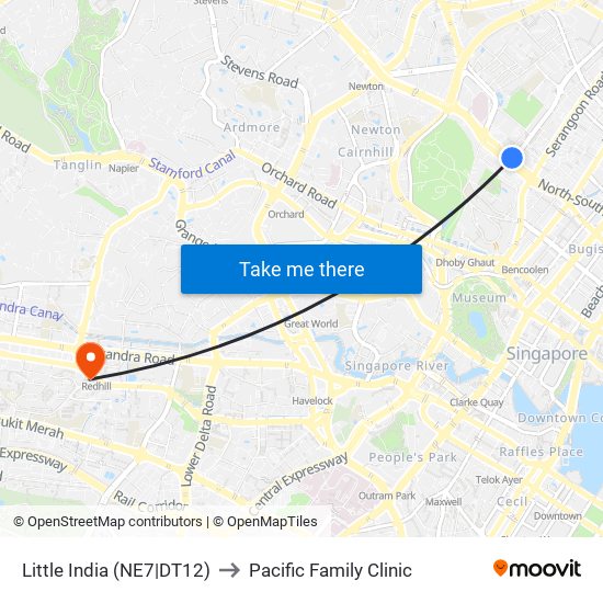 Little India (NE7|DT12) to Pacific Family Clinic map