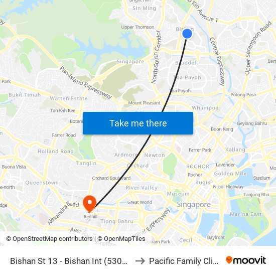 Bishan St 13 - Bishan Int (53009) to Pacific Family Clinic map