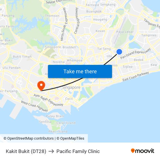 Kakit Bukit (DT28) to Pacific Family Clinic map