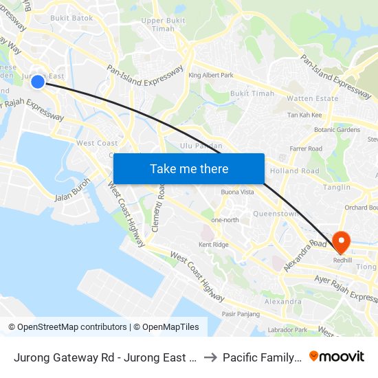 Jurong Gateway Rd - Jurong East Int (28009) to Pacific Family Clinic map