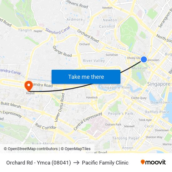 Orchard Rd - Ymca (08041) to Pacific Family Clinic map