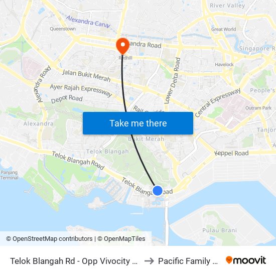 Telok Blangah Rd - Opp Vivocity (14119) to Pacific Family Clinic map