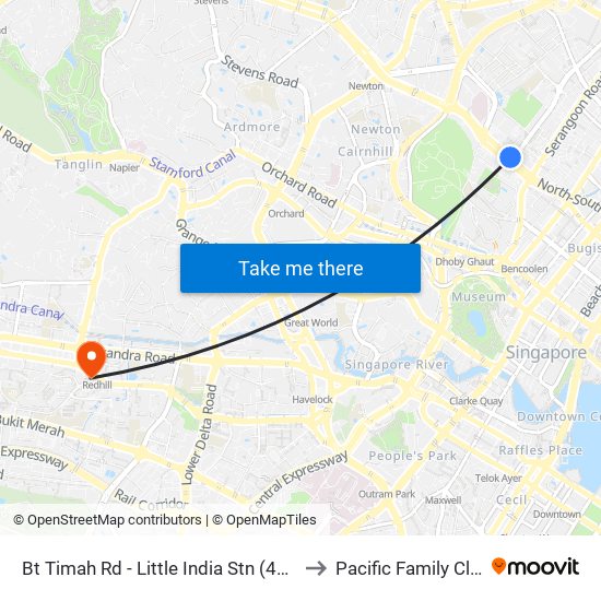 Bt Timah Rd - Little India Stn (40019) to Pacific Family Clinic map