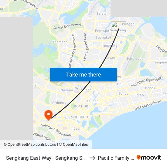 Sengkang East Way - Sengkang Stn (67409) to Pacific Family Clinic map