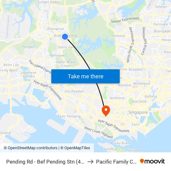 Pending Rd - Bef Pending Stn (44229) to Pacific Family Clinic map