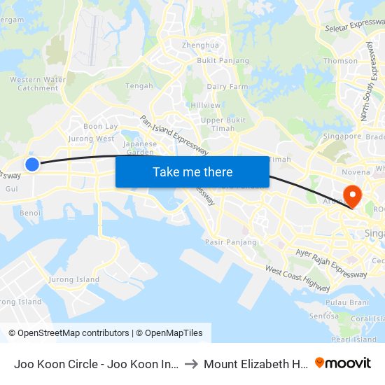 Joo Koon Circle - Joo Koon Int (24009) to Mount Elizabeth Hospital map