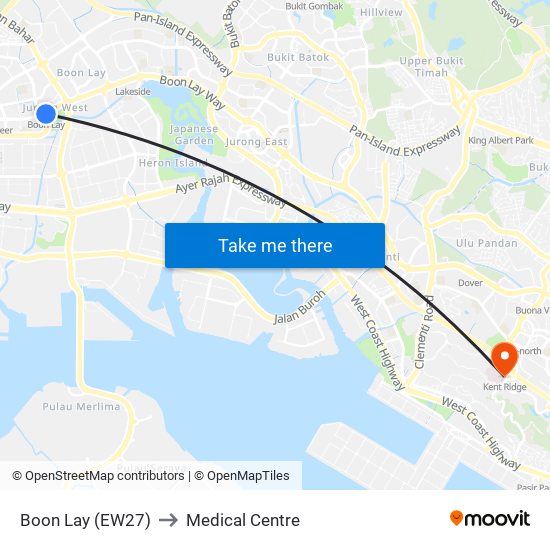 Boon Lay (EW27) to Medical Centre map