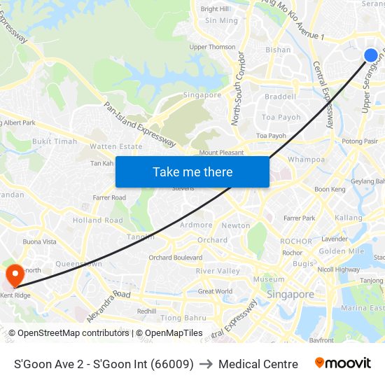 S'Goon Ave 2 - S'Goon Int (66009) to Medical Centre map