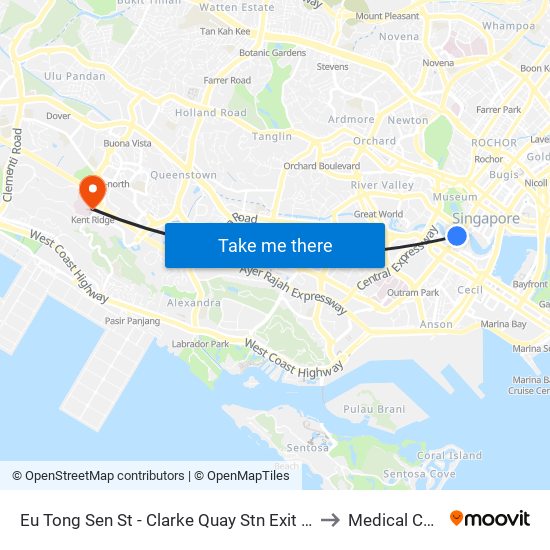 Eu Tong Sen St - Clarke Quay Stn Exit E (04222) to Medical Centre map