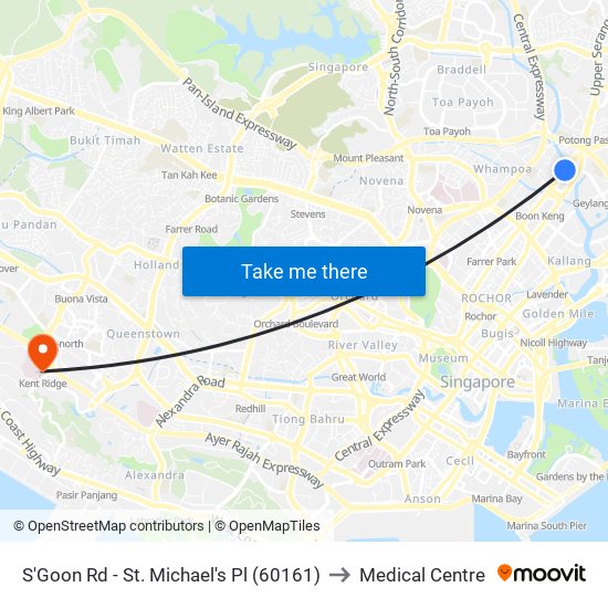 S'Goon Rd - St. Michael's Pl (60161) to Medical Centre map