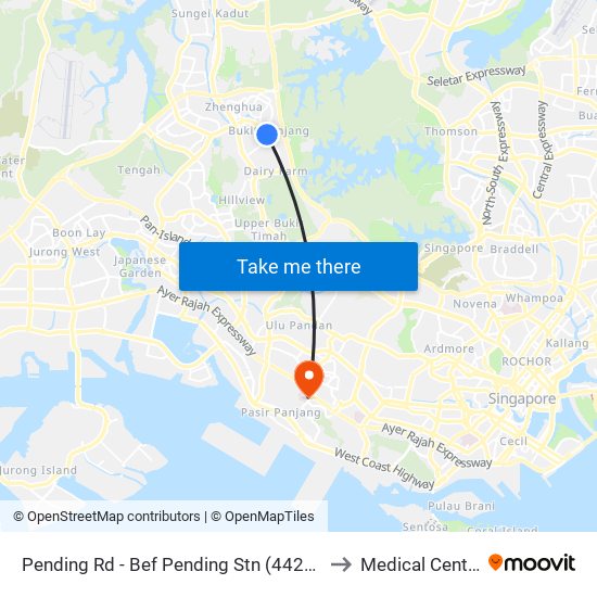 Pending Rd - Bef Pending Stn (44229) to Medical Centre map