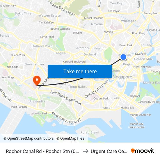 Rochor Canal Rd - Rochor Stn (07531) to Urgent Care Centre map