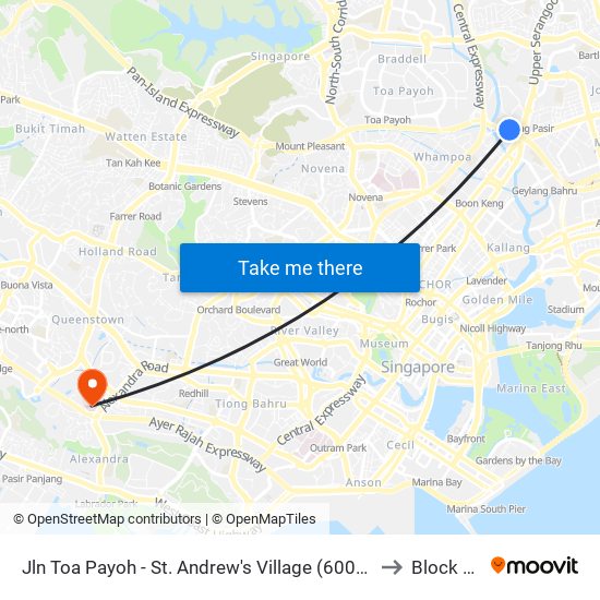 Jln Toa Payoh - St. Andrew's Village (60081) to Block 28 map