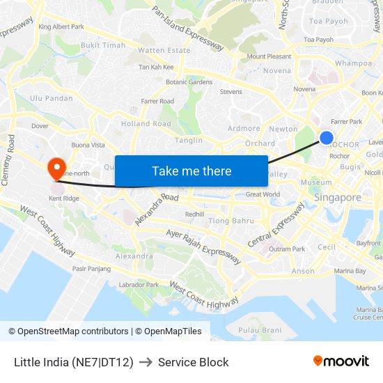 Little India (NE7|DT12) to Service Block map