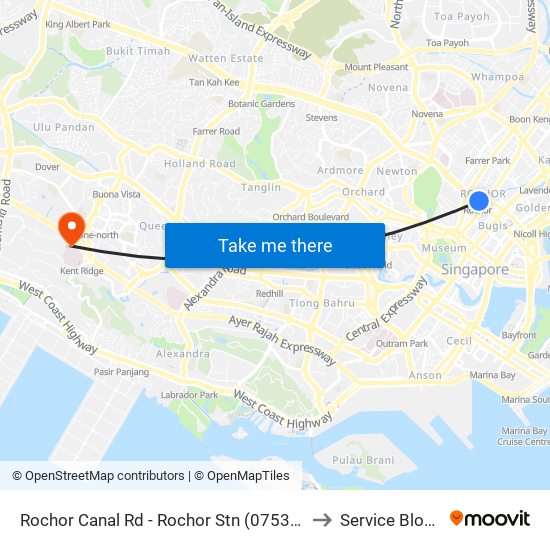 Rochor Canal Rd - Rochor Stn (07531) to Service Block map