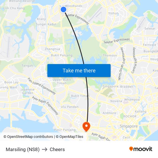 Marsiling (NS8) to Cheers map