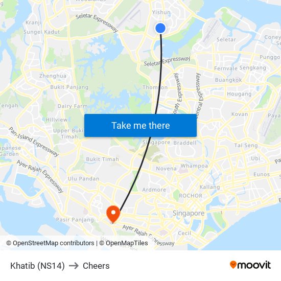 Khatib (NS14) to Cheers map