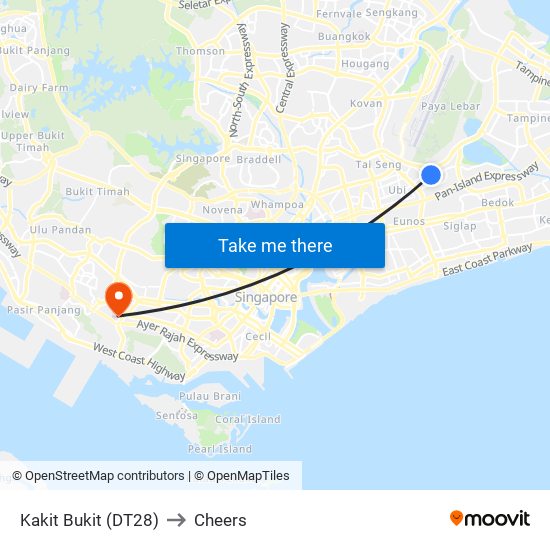 Kakit Bukit (DT28) to Cheers map