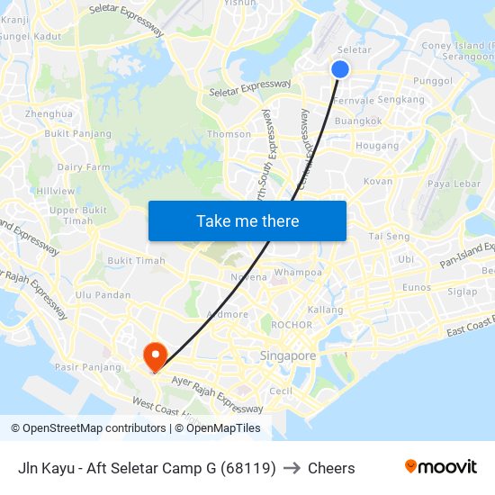 Jln Kayu - Aft Seletar Camp G (68119) to Cheers map