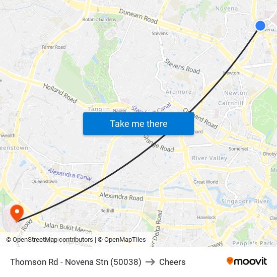 Thomson Rd - Novena Stn (50038) to Cheers map