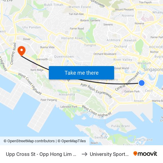 Upp Cross St - Opp Hong Lim Cplx (05131) to University Sports Centre map