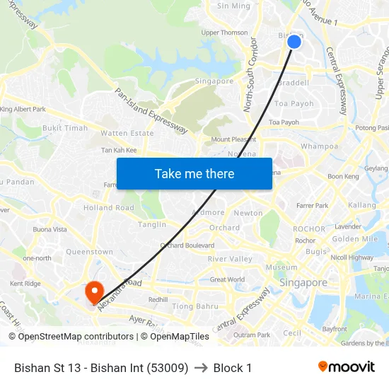 Bishan St 13 - Bishan Int (53009) to Block 1 map