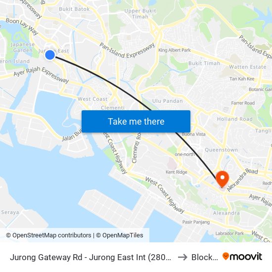 Jurong Gateway Rd - Jurong East Int (28009) to Block 4 map