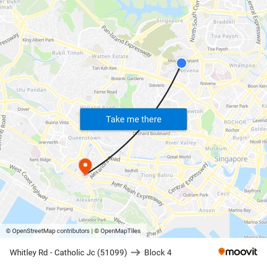 Whitley Rd - Catholic Jc (51099) to Block 4 map