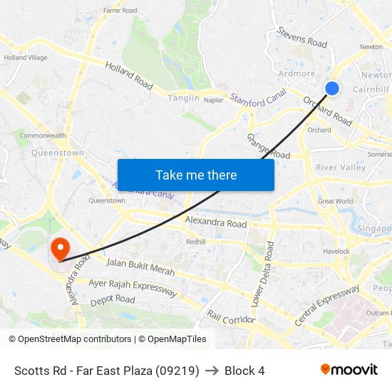 Scotts Rd - Far East Plaza (09219) to Block 4 map