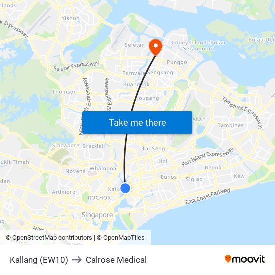 Kallang (EW10) to Calrose Medical map