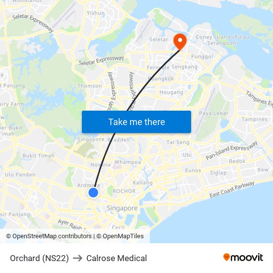 Orchard (NS22) to Calrose Medical map