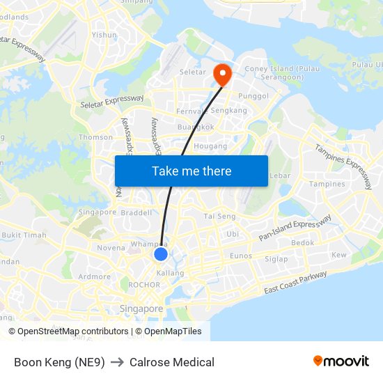 Boon Keng (NE9) to Calrose Medical map