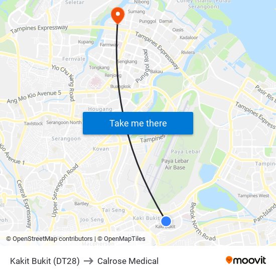 Kakit Bukit (DT28) to Calrose Medical map