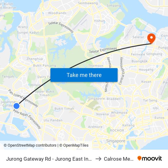 Jurong Gateway Rd - Jurong East Int (28009) to Calrose Medical map