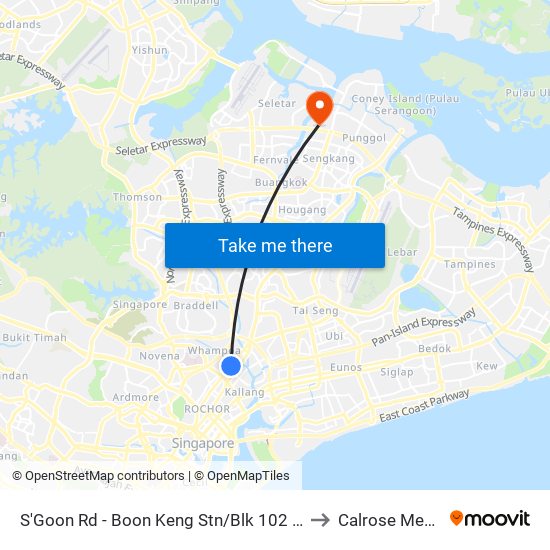 S'Goon Rd - Boon Keng Stn/Blk 102 (60121) to Calrose Medical map