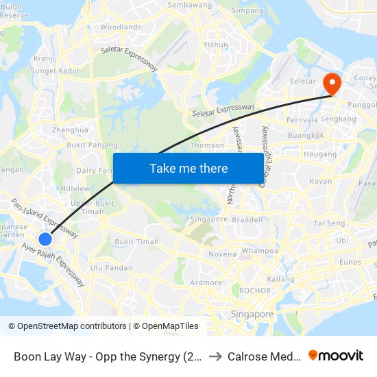 Boon Lay Way - Opp the Synergy (28049) to Calrose Medical map