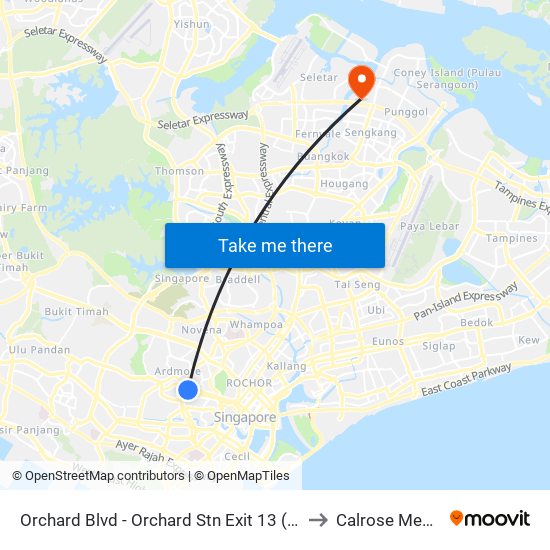 Orchard Blvd - Orchard Stn Exit 13 (09022) to Calrose Medical map