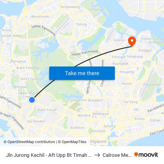 Jln Jurong Kechil - Aft Upp Bt Timah Rd (42259) to Calrose Medical map