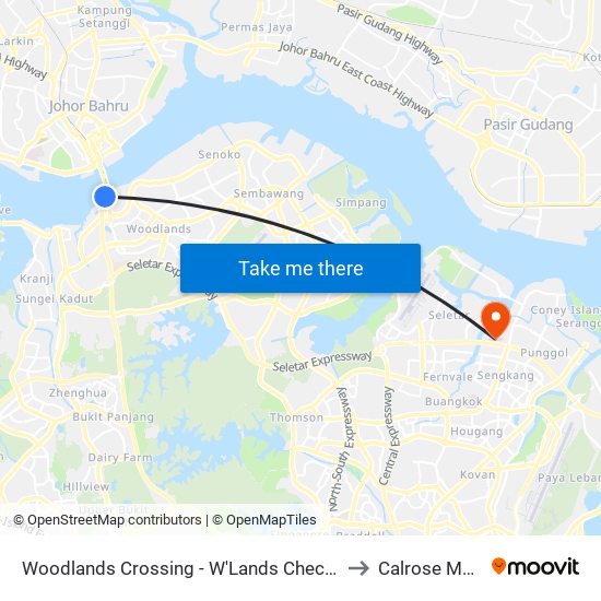 Woodlands Crossing - W'Lands Checkpt (46109) to Calrose Medical map