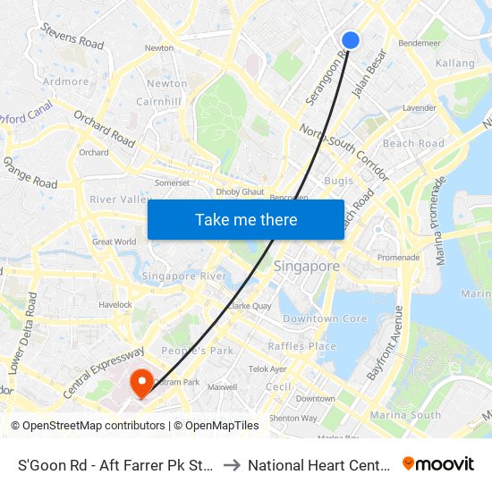 S'Goon Rd - Aft Farrer Pk Stn Exit G (07211) to National Heart Centre Singapore map